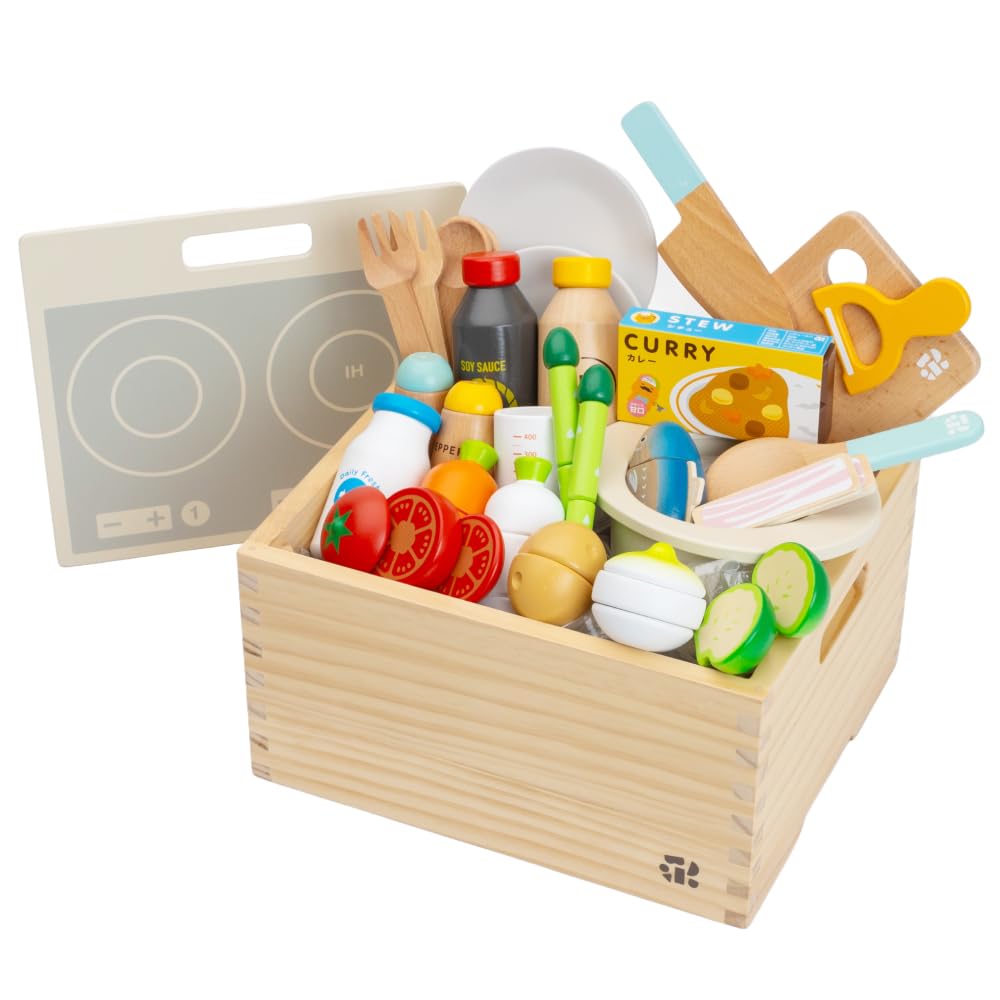 【ウッディプッディ直営限定品】はじめてのおままごと グツグツ煮込みお料理セット Amazon | 【ウッディプッディ直営限定品】はじめてのおままごと